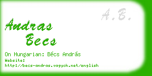 andras becs business card